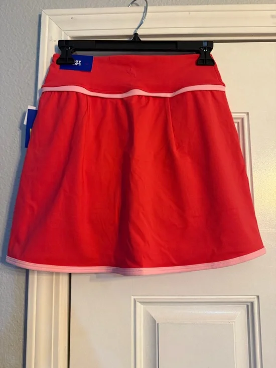 JoyLab Women's Piped Active Skort- Red/Light Pink - Picture 6 of 7